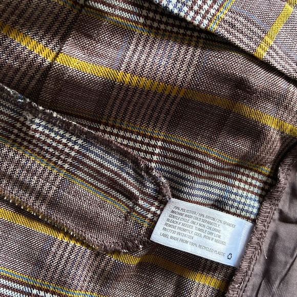 A New Day Belted Pleat Front Plaid Pant Size 10 - Picture 12 of 13